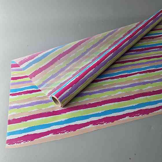 Калька для цветов рулон 8м тонированный матовый (77) (h680) №801 Радуга-1 (1 шт) Харьков