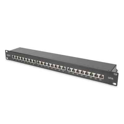 Патч-панель 19&quot; 24xRJ-45 STP cat.6a, 1U, black Digitus (DN-91624S-EA-B) Вінниця