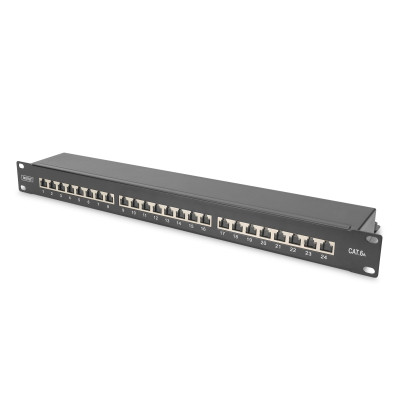 Патч-панель 19&quot; 24xRJ-45 STP cat.6a, 1U, black Digitus (DN-91624S-EA-B) Вінниця - фото 4