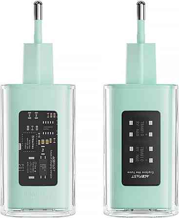 Зарядний пристрій 3xUSB 65W (2xUSB-C+USB-A) Gan A45 Fast Charger Mountain mist Acefast Винница