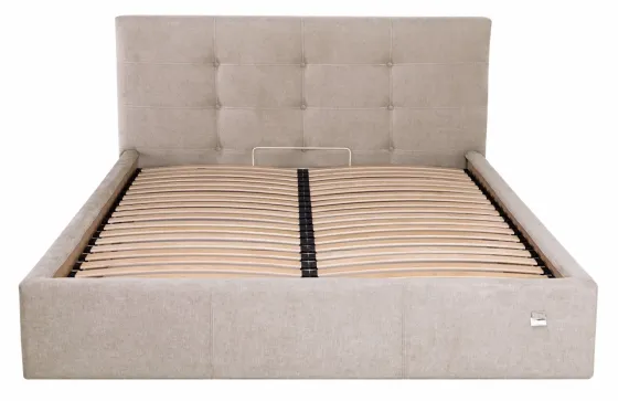 Кровать Двуспальная Manchester Comfort 180 х 200 см Мисти Mocco С подъемным механизмом и нишей для белья Мокко Днепр