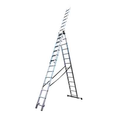 Драбина GTM 3-секції, розкладна, 3*14сх. 3,8-9,74м (KME314) Вінниця
