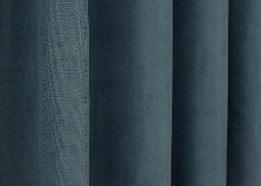 Комплект коротких штор VR-Textil Мікровелюр Petek № 1489ш Сіро-блакитний 130х170 см 2 шт (35-0215) Київ - фото 7