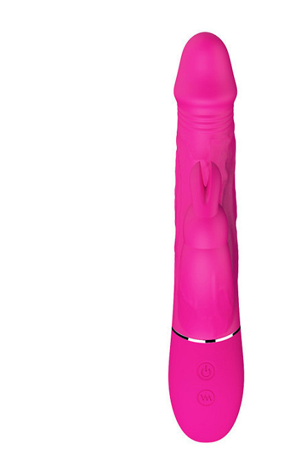 Подвійний вібратор кролик Dream Toys VIBES OF LOVE COCKY RABBIT MAGENTA Sex Aura Київ - фото 4