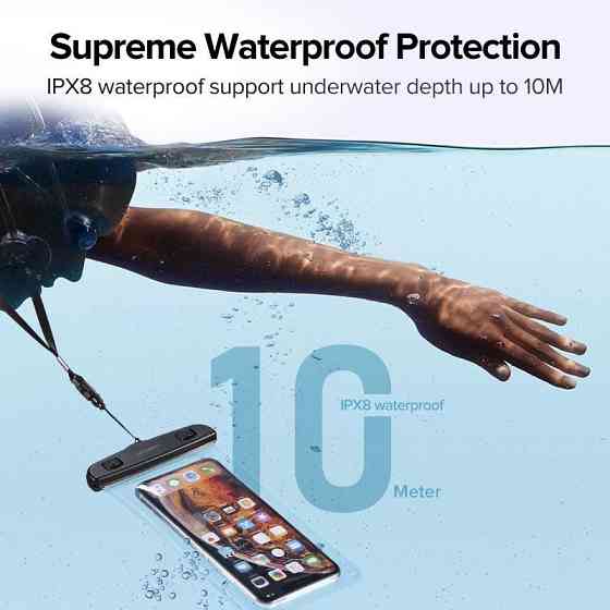Захисний водонепроникний чохол Ugreen для телефону і документів (Прозорий) Миколаїв