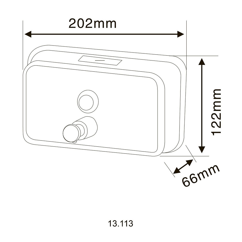 Дозатор рідкого мила HOTEC 13.113-1,0L горизонтальний 1000мл,Stainless Steel SUS304 Тернополь - изображение 5