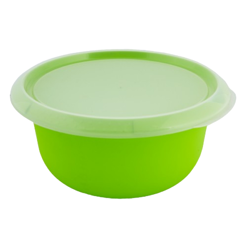 Миска з кришкою 2,75л пластик оливковий/прозорий Алеана Житомир