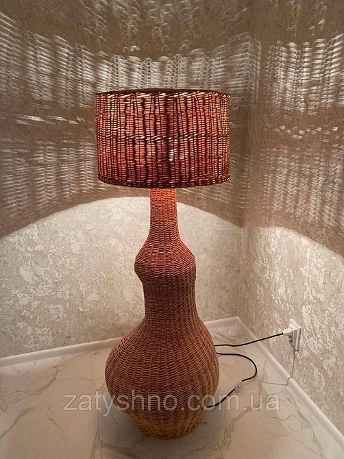 Торшер плетеный из лози большой Киев - изображение 2