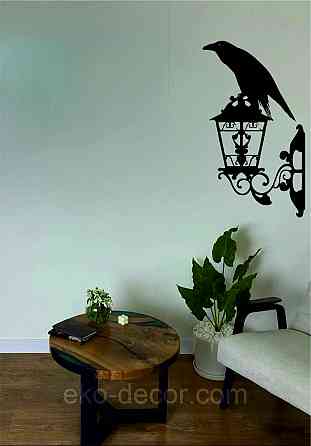 Декоративне настінне 3D Панно «Ворон» Декор на стіну з об'ємом Київ