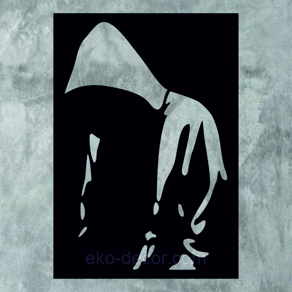 Декоративное настенное Панно «Силуэт мужчины», Декор на стену 110*76 см, Черный Киев - изображение 7