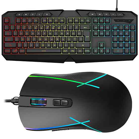 Комплект клавіатура і мишка з підсвічуванням,від USB SBR Київ