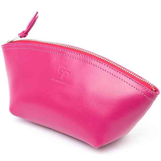 Жіноча косметичка зі шкіри Amelin GRANDE PELLE 11301 Фуксія Київ