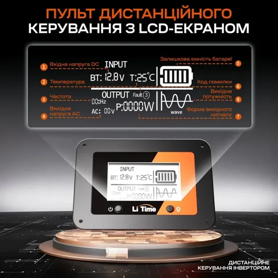 Автономний однофазний інвертор 2kW/12V LiTime L12V2KW-EN-Z (44-00527) Киев