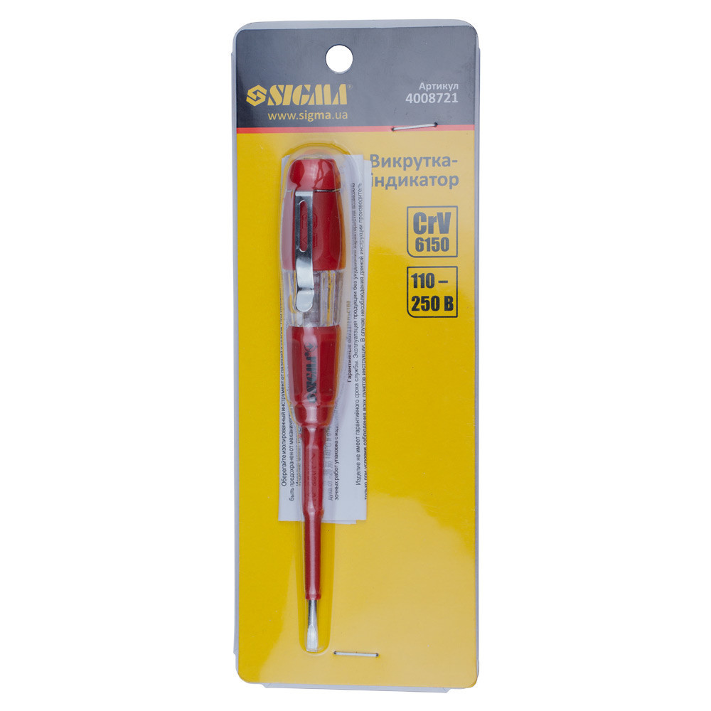 Отвертка-индикатор SL 3.0×140мм 110-250В SIGMA (4008721) Ровно - изображение 3