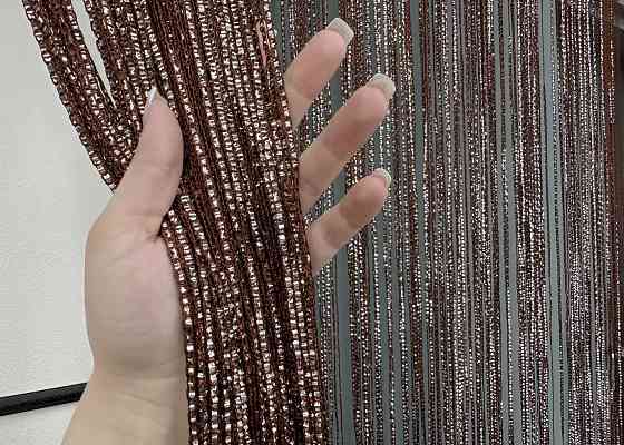 Шторы-нити Rovi Premium с люрексом Коричневый 300х300см 1 шт (61-115) Киев