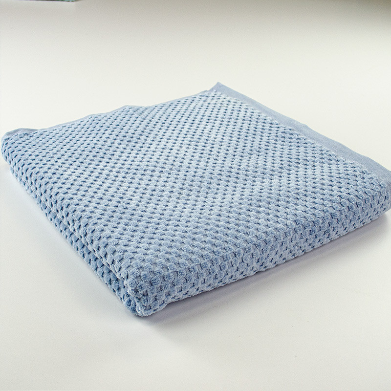 Банное махровое полотенце однотонное 70x140см Damask Премиум качества Жаккардовое с велюром 550г/м2 (Голубой) Сумы - изображение 1