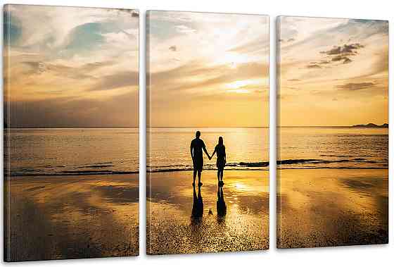 Модульная картина Пара на пляже Аrt-195_3А Киев