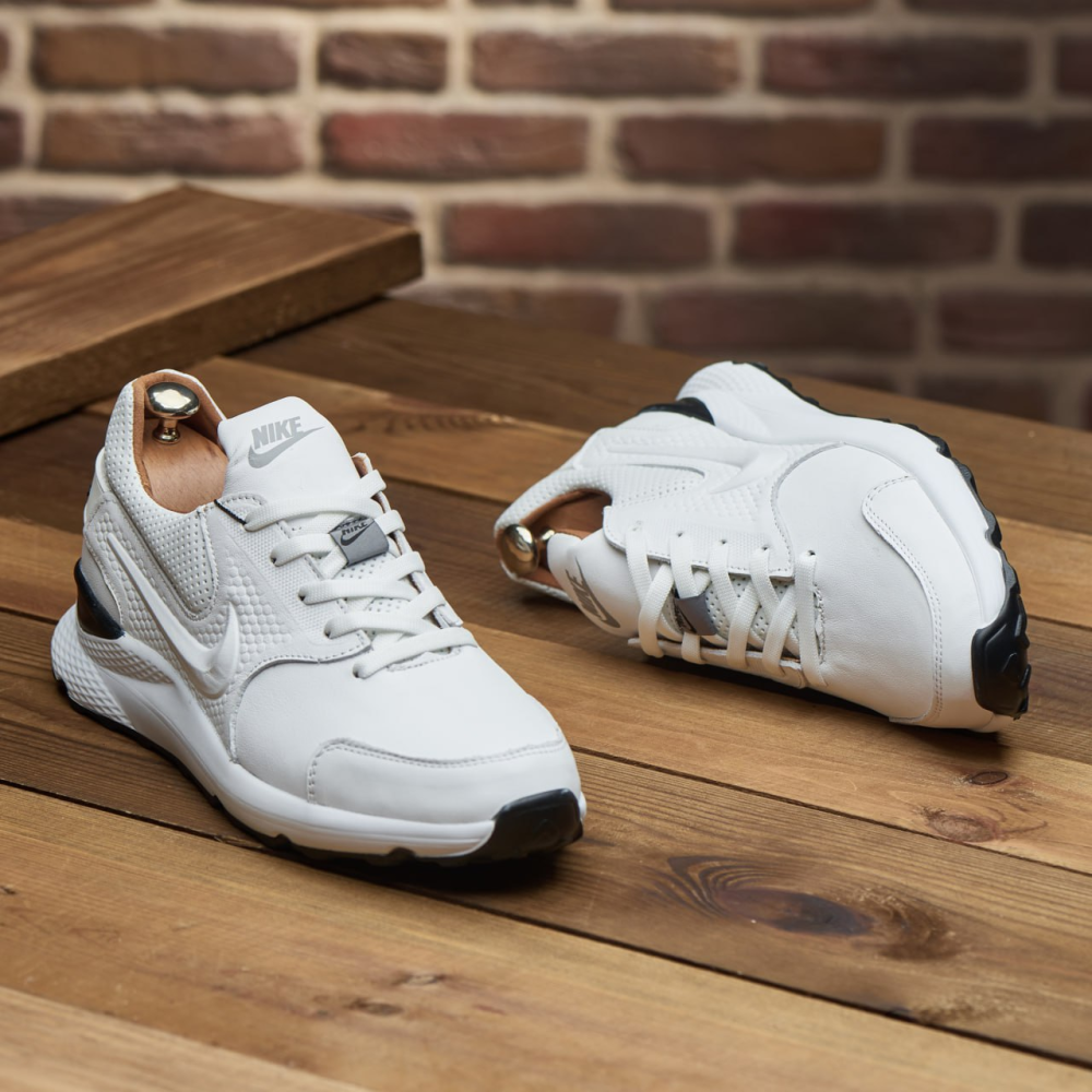 Чоловічі стильні шкіряні кросівки білого кольору 035-N-біл Харьков - изображение 3