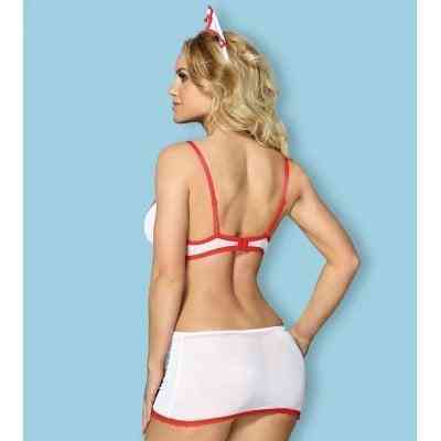 Костюм медсестри L/XL Sunspice, білий, 3 предмети Sex Aura Київ