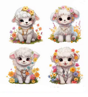 Термонаклейка дитяча для одягу Овечки Київ - фото 1