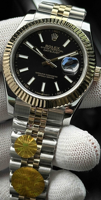 Швейцарський годинник Rolex Datejust Silver Gold Київ - фото 4