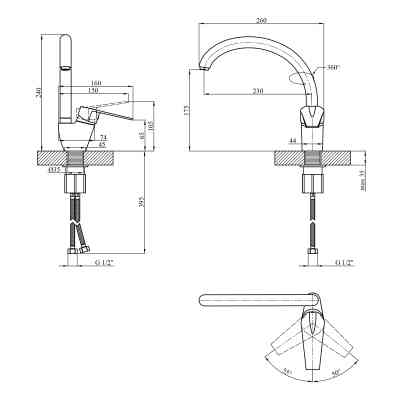 Змішувач Kroner Odra-C036 (CV021186) Вінниця