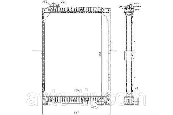 Радиатор с рамой MB NG / MK / SK 6525016901 6525013001 6525014901 6525016701 Луцк - изображение 2