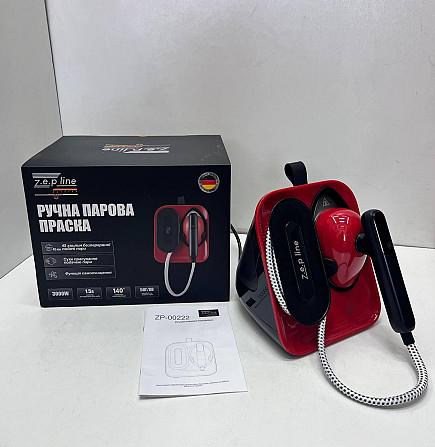 Парова ручна праска Zepline ZP-00222 3000Вт з резервуаром 1,5 л, сенсорне керування, сухе прасування Київ - фото 1