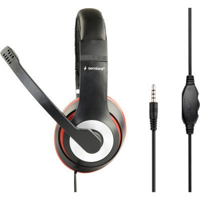 Наушники Gembird MHS-03-BKRD Black/Red (MHS-03-BKRD) Винница - изображение 2