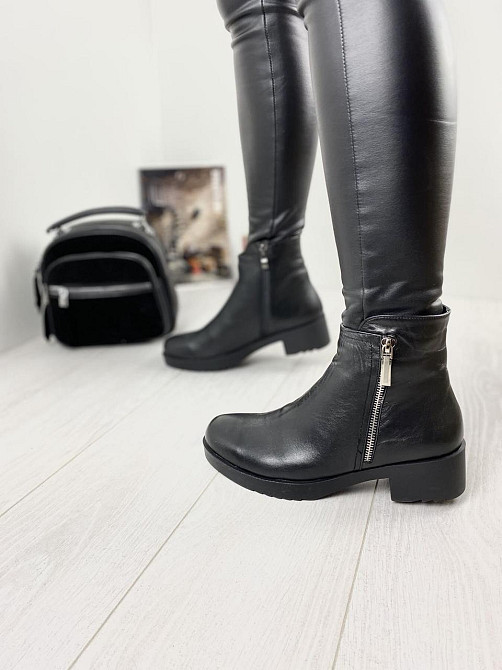 Черевики жіночі D and V 2003 чорні (зима, шкіра натуральна) (2193) лише 36р.і 39р. 36 Коломия - фото 1