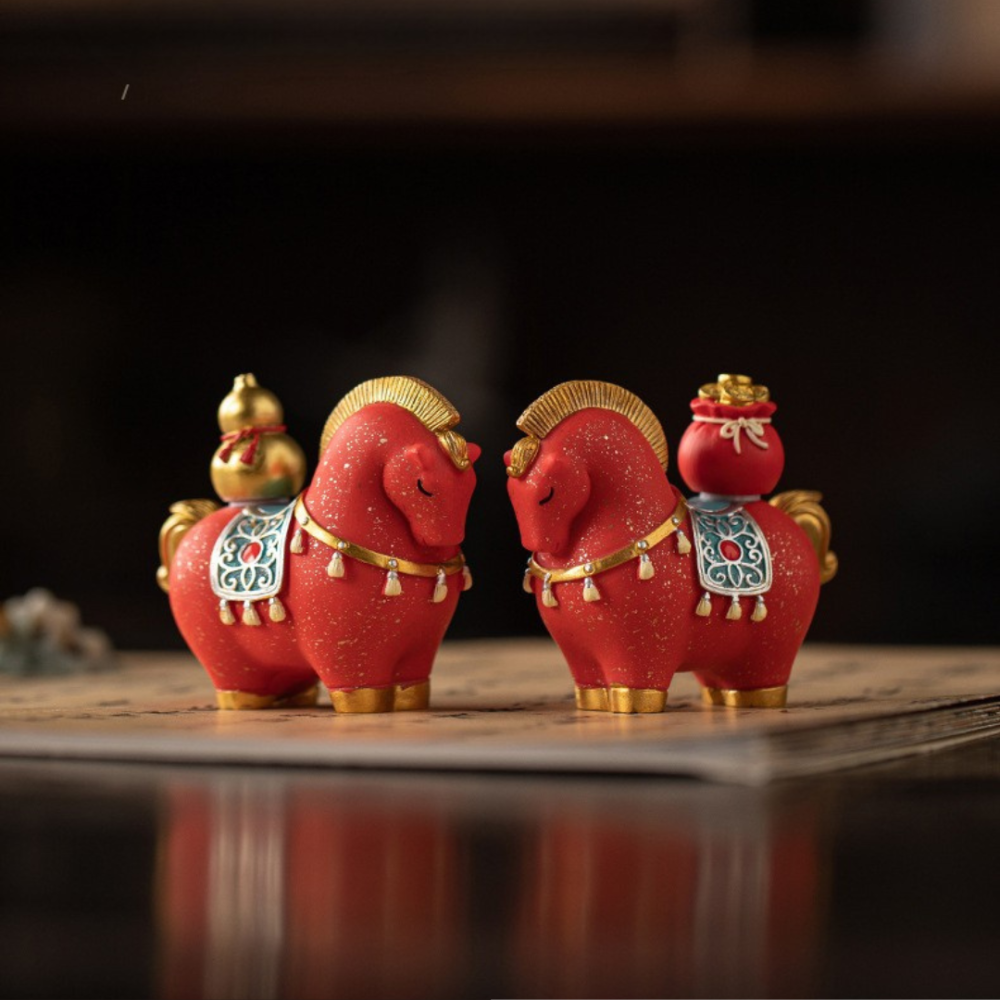 Статуетка Кінь Негайного Здоров'я 8.5 х 7 см Полістоун Червоний Одеса - фото 11