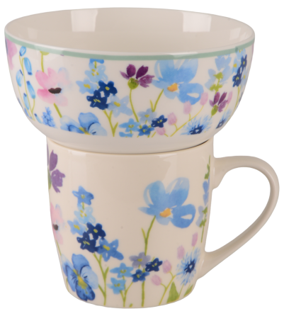 Набір для сніданку Limited Edition Flowers Blue, 2 предмети (7137040) Київ