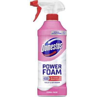 Пена для чистки ванн Domestos Power Foam Для чистки унитаза и ванной Цветочная свежесть 435 мл (8720182796424) Винница