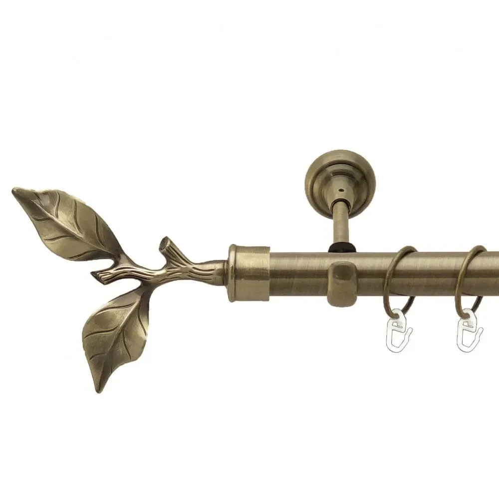 Карниз Orvit Листок Троянди металевий однорядний відкритий Антик 25 мм 160 см (4223986) Львів - фото 1