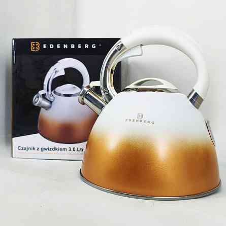 Чайник для газовых плит Edenberg, Чайник с утолщенным дном и прорезиненной ручкой LQ-70 Львов