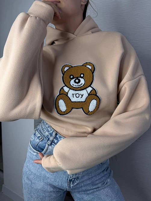 Жіноча стильна повсякденна худі з малюнком якісна трьохнитка на флісі Одеса - фото 1