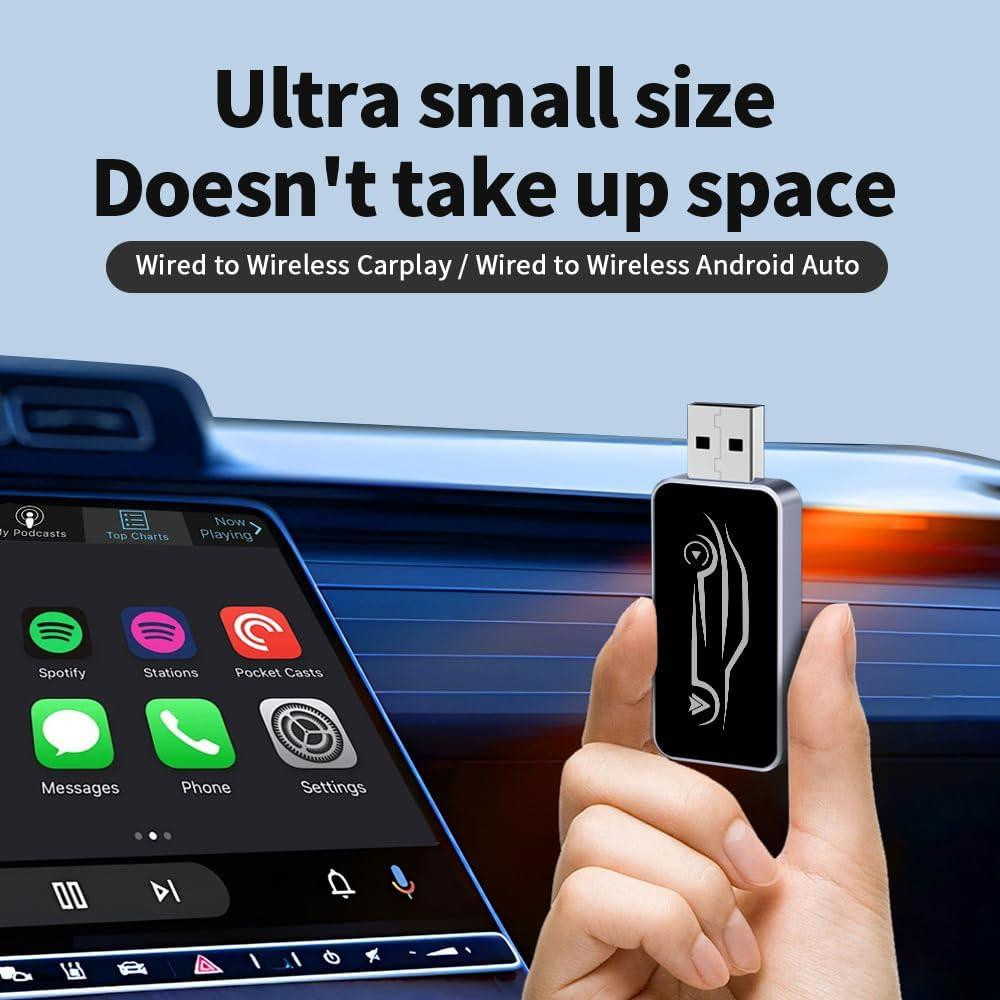 Бездротовий адаптер CarPlay Android Auto 2в1 для iPhone iOS 10+ Android 11+ з USB Type-C універсальний, карплей бездротовий Київ - фото 6