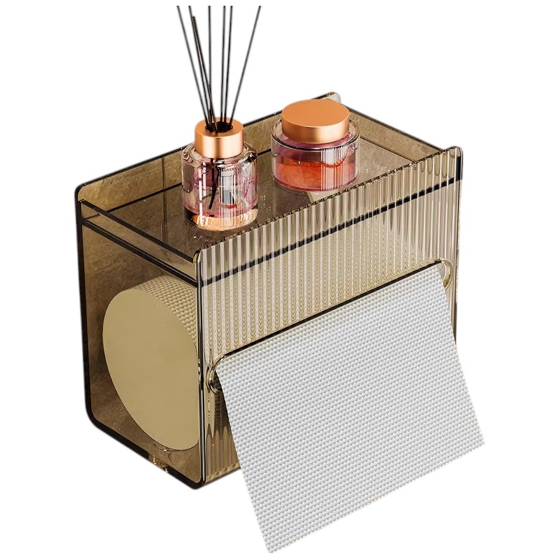 Держатель для салфеток, акриловый диспенсер для бумажных полотенец, 17.5x9x13.5см, коричневый цвет Каменец-Подольский - изображение 4