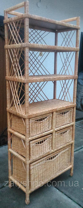 Этажерка плетеная из лозы с ящиками Киев - изображение 4
