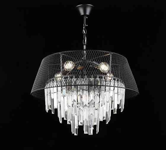 Люстра кришталева підвісна в стилі лофт Sirius B S2452/6 BK Коломия