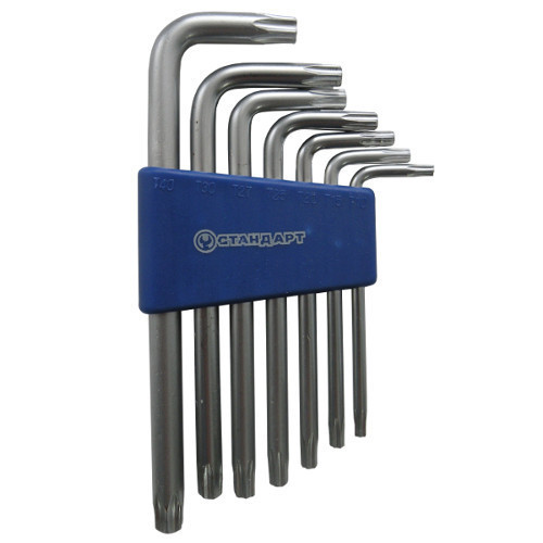 Набор ключей TORX Г-обр. с отверстием 7ед. СТАНДАРТ TKS0701 Одесса - изображение 1