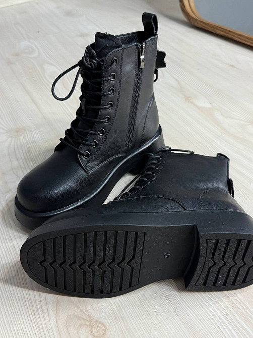 Черевики жіночі Hengji 99 шкіряні утеплені на хутрі чорні, 41, 25,5 см Київ - фото 7