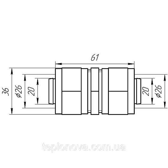 Муфта промежуточная APE 703 L 26x26 ITALY Черновцы