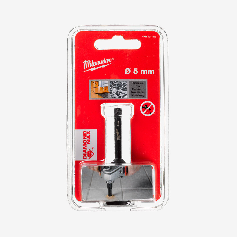 Коронка алмазная Diamond Max MILWAUKEE, Ø5мм Одеса - фото 2
