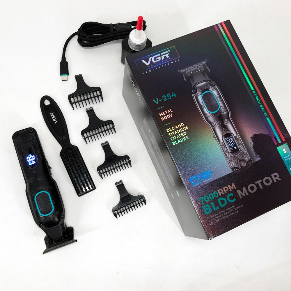 Електрична машинка для стрижки потужна VGR V-254, Професійна машинка для стрижки волосся на акумуляторі WQ-86 Івано-Франківськ - фото 8