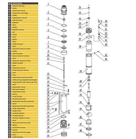 Насос скважинный с повышенной уст-тью к песку OPTIMA PM 4QJm4/7 0,37 кВт 50м + 1,5 м кабель (000017624) Киев