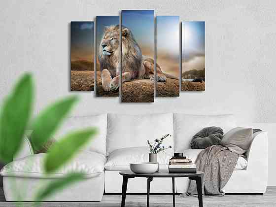 Модульна картина Африка Лев Art-272_5 ( 80х118см ) Київ