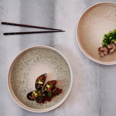 Тарелка By Bone Tinta Natura Ocean кругла з бортом 90° 23 см (NM-HL-23-RD) Винница - изображение 2