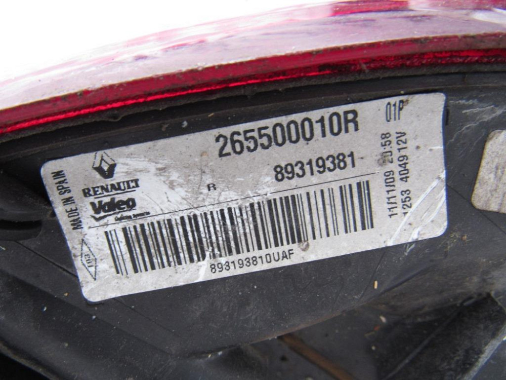 Ліхтар задній правий Renault Megane III 2009-2012 (Універсал) Ковель - фото 1