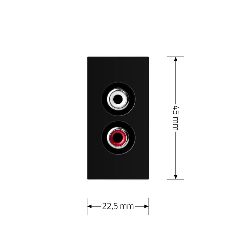 LIVOLO Аудіо розетка RCA (тюльпан) LIVOLO, чорна, модуль 0.5 поста, для колонок / підсилювача ( Коломыя - изображение 8